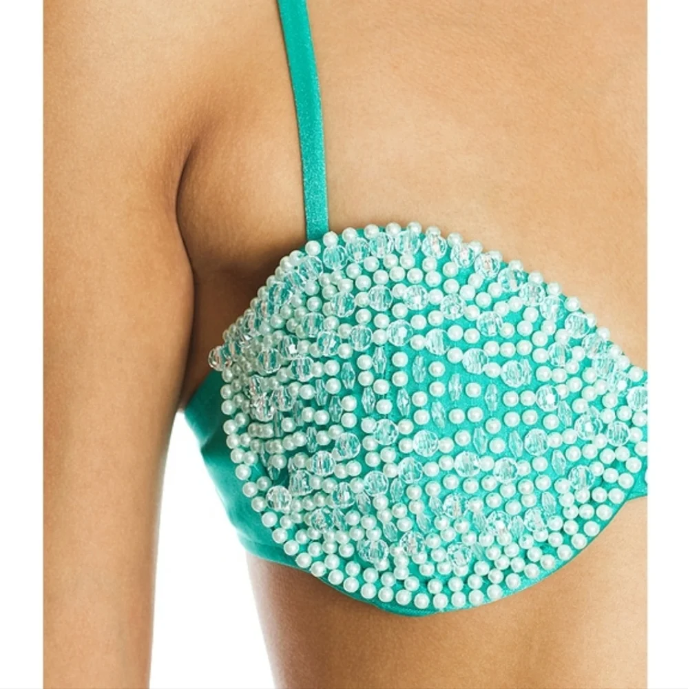 NEW Patbo Hand Beaded Bikini Top M/Bottom L - Picture 6 of 13